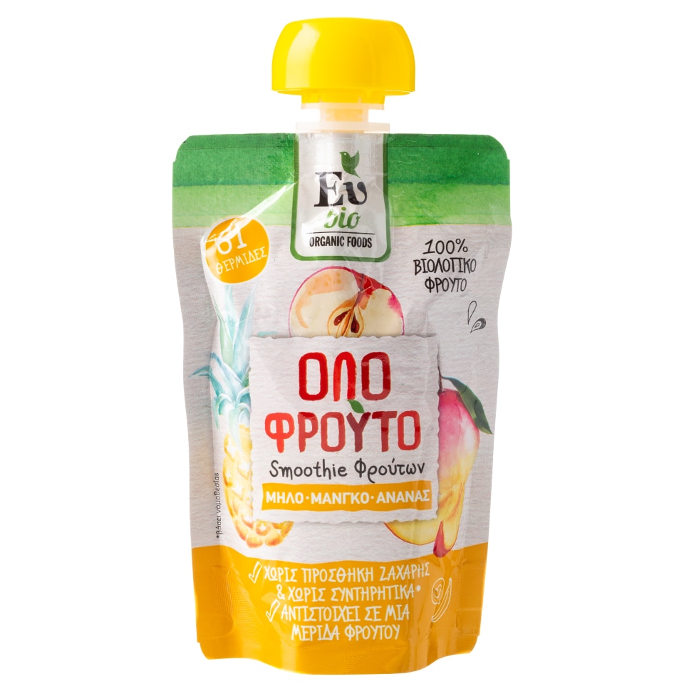 - Smoothie Φρούτων Bio Μήλο Μάνγκο Ανανάς 100g