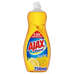 AJAX | Υγρό Πιάτων Excel Λεμόνι 750ml Έκπτωση 0.50Ε