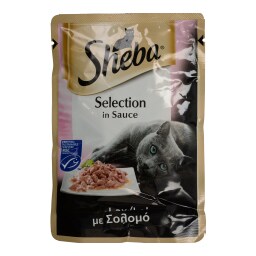 SHEBA | Γατοτροφή Με Σολομό Σε Σάλτσα 85 gr
