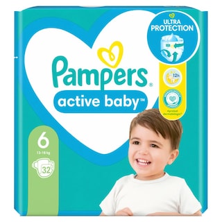 PAMPERS | Πάνες Μωρού Active Baby Νο6 32 Τεμάχια