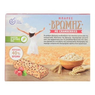 ΒΙΟΛΑΝΤΑ | Μπάρες Βρώμης με Cranberries 40g 3+1 Δώρο