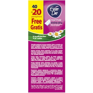 EVERY DAY | PANTYLINER EXTRA DRY NORMAL ECOΝΟΜΥ 60PCS 40+20PCS