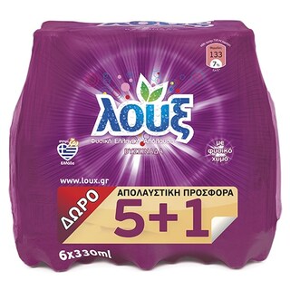 ΛΟΥΞ | Αναψυκτικό Βυσσινάδα Φιάλη 6 X 330ml (5+1 Δώρο)