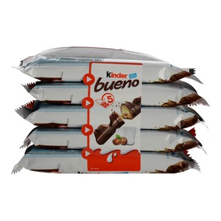 KINDER | Γκοφρέτα Bueno Σοκολάτα Γάλακτος & Φουντούκι 5x43g
