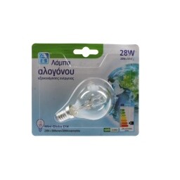 ΑΒ | ΛΑΜΠΑ ΑΛΟΓΟΝΟΥ ΣΦΑΙΡΙΚΗ 28W E14 1 ΤΕΜ