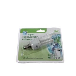 ΑΒ | ΛΑΜΠΑ ΟΙΚΟΝΟΜΙΑΣ 8W 3U E14 1 ΤΕΜ