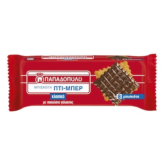 ΠΑΠΑΔΟΠΟΥΛΟΥ | Μπισκότα Πτι Μπερ Σοκολάτα Γάλακτος 89g