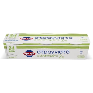 ΚΡΙ ΚΡΙ | Γιαούρτι Στραγγιστό 2% Λιπαρά 3x200gr 2+1 Δώρο