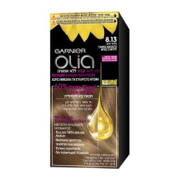 OLIA | Βαφή Μαλλιών Olia Mini Kit 8.13 Ξανθό Ανοιχτό Μπέζ Σαντρέ 1 Τεμ.