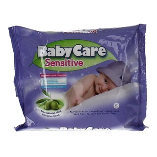 BABY CARE | ΜΩΡΟΜΑΝΤΗΛΑ SENSITIVE PLUS TRAVEL 20 ΤΕΜ