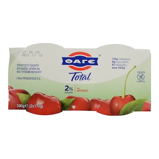 TOTAL | YOGURT 2% CHERRY 2X170G