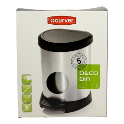 CURVER | ΚΑΔΟΣ ΑΠΟΡΡΙΜΑΤΩΝ ΜΕ ΠΕΝΤΑΛ ΜΕΤΑΛΛΙΚΟΣ 5L 1 ΤΕΜ