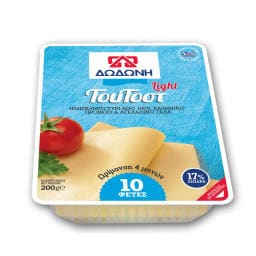 ΔΩΔΩΝΗ | Τυρί Ημίσκληρο ΤουΤοστ Light Φέτες 200g
