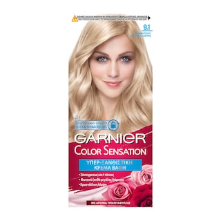 COLOR SENSATION | Βαφή Μαλλιών Σετ 9.1 Ξανθό Πολύ Ανοιχτό Σαντρέ 1 Τεμ.