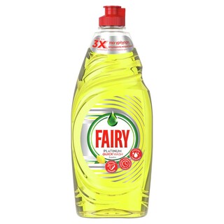 FAIRY | PLATINUM | Υγρό Πιάτων Platinum Quickwash Λεμόνι 654 ml