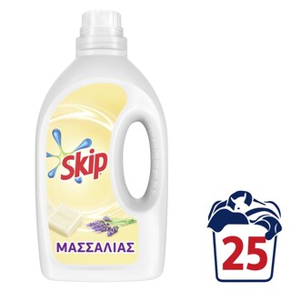 SKIP | Υγρό Πλυντηρίου Ρούχων Μασσαλίας 2σε1 25 Μεζoύρες