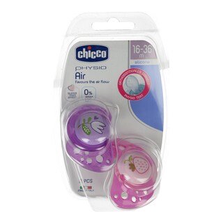 CHICCO | Πιπίλα Physio Air 16-36 Μηνών Ροζ 2 Τεμάχια