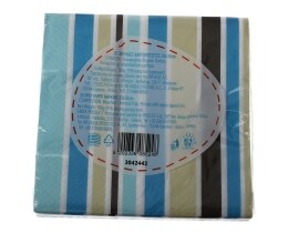 ΑΒ | ΧΑΡΤΟΠΕΤΣΕΤΕΣ 33 Χ 33 CM ΡΙΓΕΣ ΜΠΛΕ ΚΑΦΕ 1 ΤΕΜ