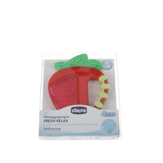 CHICCO | Κρίκος Οδοντοφυίας Φράουλα Μήλο 1 Τεμάχιο