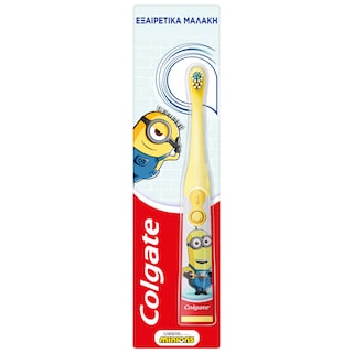 COLGATE | Οδοντόβουρτσα Μπαταρίας Παιδική Minions Πολύ Μαλακή 1 Τεμάχιο