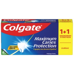 COLGATE | COLGATE TOOTHP.PROT.CARIES 90ML(1+1) Protection Caries 2x90ml 1+1 Δώρο