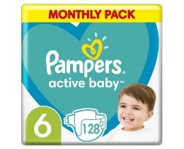 PAMPERS | Πάνες Μωρού Active Baby Νο6 Αποκλειστικά Online 128 Τεμάχια