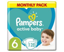 PAMPERS | Πάνες Μωρού Active Baby Νο6 Αποκλειστικά Online 128 Τεμάχια