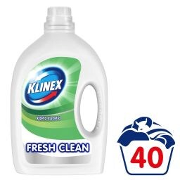 KLINEX | Υγρό Πλυντηρίου Ρούχων Fresh Clean 40 Μεζούρες