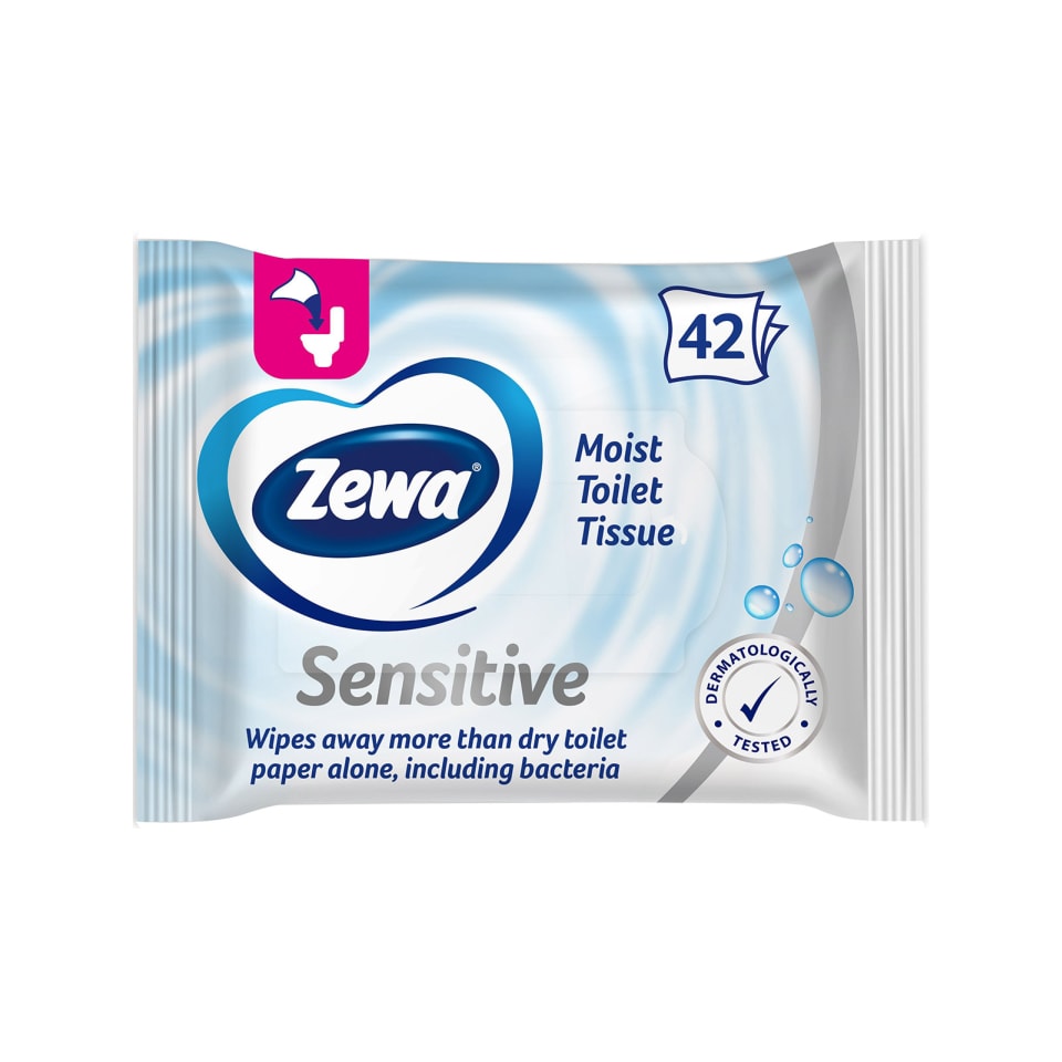 ZEWA Υγρό Χαρτί Υγείας Sensitive Moist 42 Τεμάχια 184g