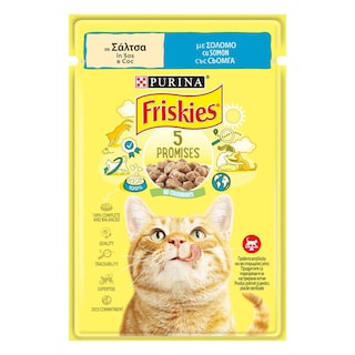 FRISKIES | ΓΑΤΟΤΡΟΦΗ ΜΕ ΣΟΛΩΜΟ ΣΕ ΣΑΛΤΣΑ  85 GR
