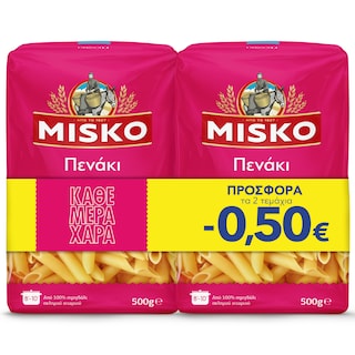 MISKO | PASTA  2X500GR -0.50E