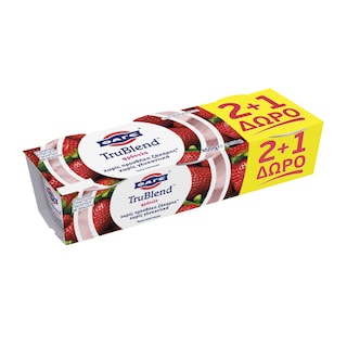TRUBLEND | Επιδόρπιο Γιαουρτιού Φράουλα 3x150g 2+1 Δώρο