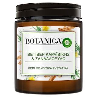 AIRWICK | BOTANICA | Αρωματικό Χώρου Κερί Βέτιβερ & Σανδαλόξυλο 205gr