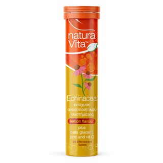 NATURA VITA | Συμπλήρωμα Διατροφής Εchinacea Λεμόνι 20 Τεμάχια