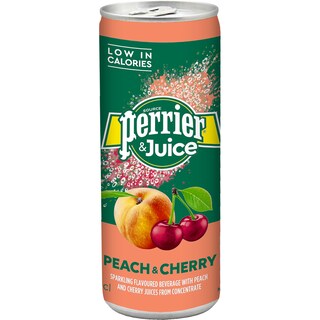 PERRIER | ΑΝΘΡΑΚΟΥΧΟ ΝΕΡΟ ΜΕ JUICE ΡΟΔΑΚΙΝΟ ΚΑΙ ΚΕΡΑΣΙ 250 ML