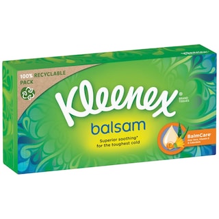 KLEENEX | Χαρτομάντηλα 3Φυλλα Κουτί Balsam 64 Φύλλα
