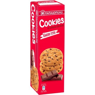 ΠΑΠΑΔΟΠΟΥΛΟΥ | CLASSIC COOKIES | Μπισκότα Κομμάτια Σοκολάτας 180g