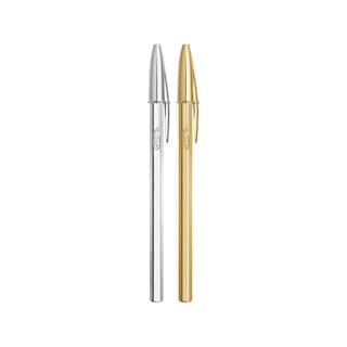 BIC | Pen Cristal Shine 1.0mm Black Blue 2 Pieces
