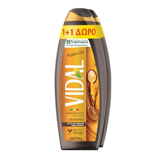 VIDAL | Αφρόλουτρο Argan Oil 750ml 1+1 Δώρο