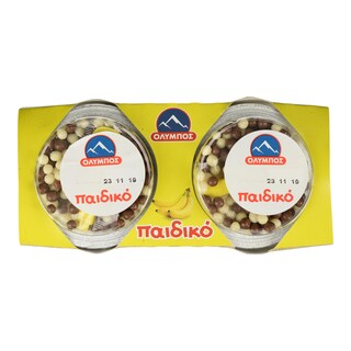 ΟΛΥΜΠΟΣ | Επιδόρπιο Γιαουρτιού Παιδικό Μπανάνα 2 Χ 145 gr