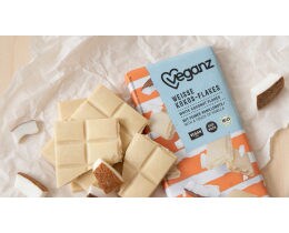 VEGANZ | Λευκή Σοκολάτα Bio Γάλα Ρυζιού & Flakes Καρύδας 80g