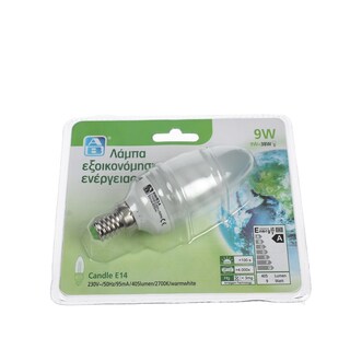 ΑΒ | ΛΑΜΠΑ ΟΙΚΟΝΟΜΙΑΣ 9W ΚΕΡΙ E14 1 ΤΕΜ