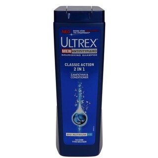 ULTREX | ΣΑΜΠΟΥΑΝ ΑΝΤΙΠΙΤΥΡΙΔΙΚΟ CLASSIC 2 IN 1 400 ML