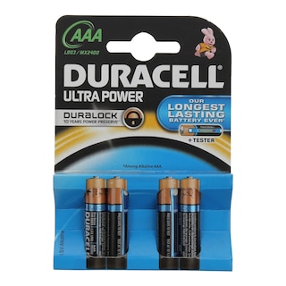 DURACELL | Μπαταρίες Αλκαλικές Ultra Power AAA 4 Τεμάχια