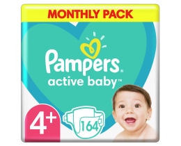 PAMPERS | Πάνες Μωρού Active Baby Νο4+ Αποκλειστικά Online 164 Τεμάχια