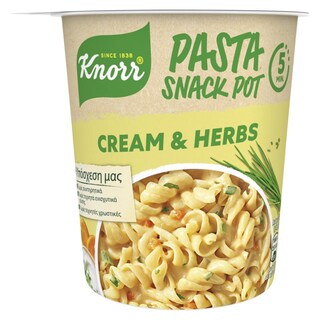 KNORR | Ζυμαρικά Snack Pot Cream & Herbs 62g Έκπτωση 20%