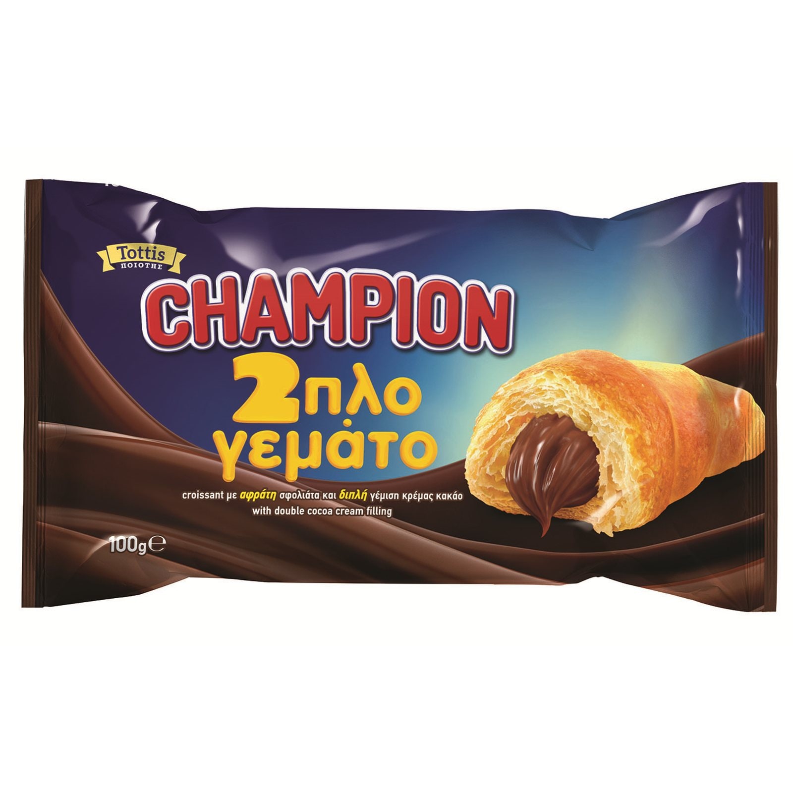 CHAMPION Κρουασάν Διπλή Κρέμα Κακάο 100g