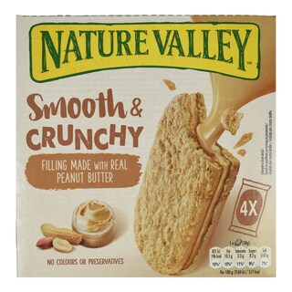 NATURE VALLEY | Μπισκότα Βρώμης Φυστικοβούτυρο 4 X 38gr