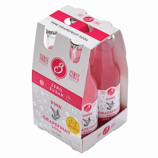 THREE CENTS | Αναψυκτικό Pink Grapefruit Soda Zero 4x200ml 3+1 Δώρο