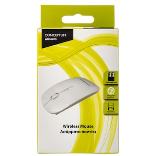 CONCEPTUM | Ποντίκι Ασύρματο Λευκό 1 Τεμάχιο
